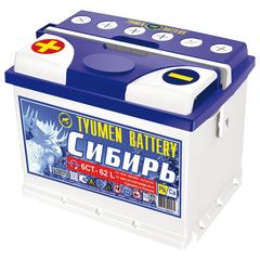 Купить в Ульяновске аккумулятор 6СТ-62 L «Сибирь» пп Tyumen Batter за 3800 рублей